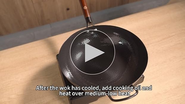 Amazon.com: WANGYUANJI 鐵炒鍋13 英吋(約33.0 公分)中國工藝炒