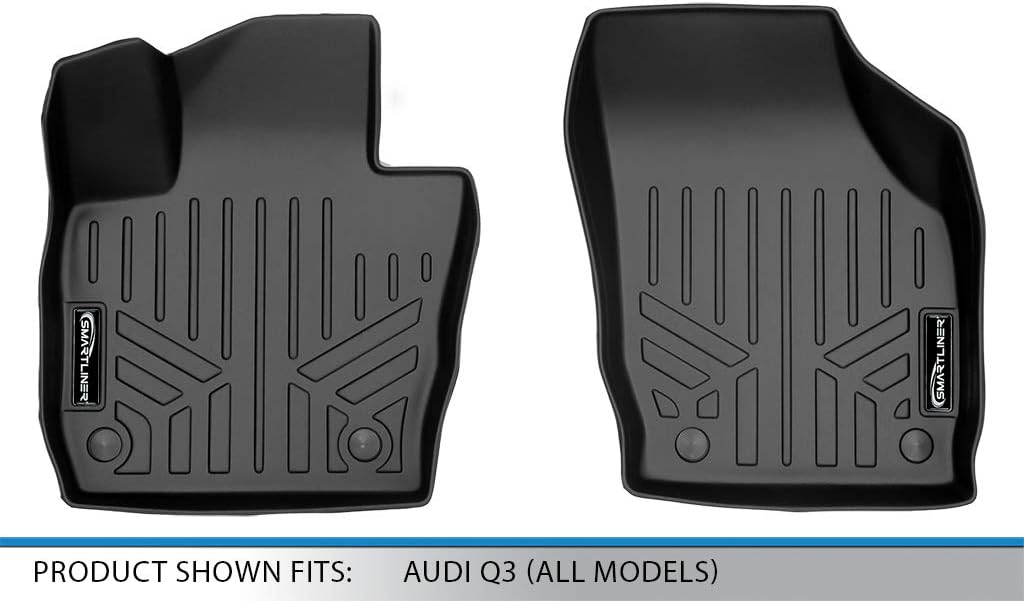 SMARTLINER Custom Fit Floor Mats 1st Row Liner Set for 2015-2018 Audi Q3