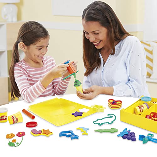 Play-Doh Large Tools and Storage Activity Set for Children Aged 3 Years and Up with 8 Non-Toxic Colours and 20-Plus Tools