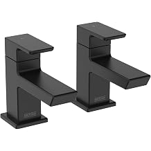 Bristan Cobalt Bath Pillar Taps Black COB 3/4 BLK