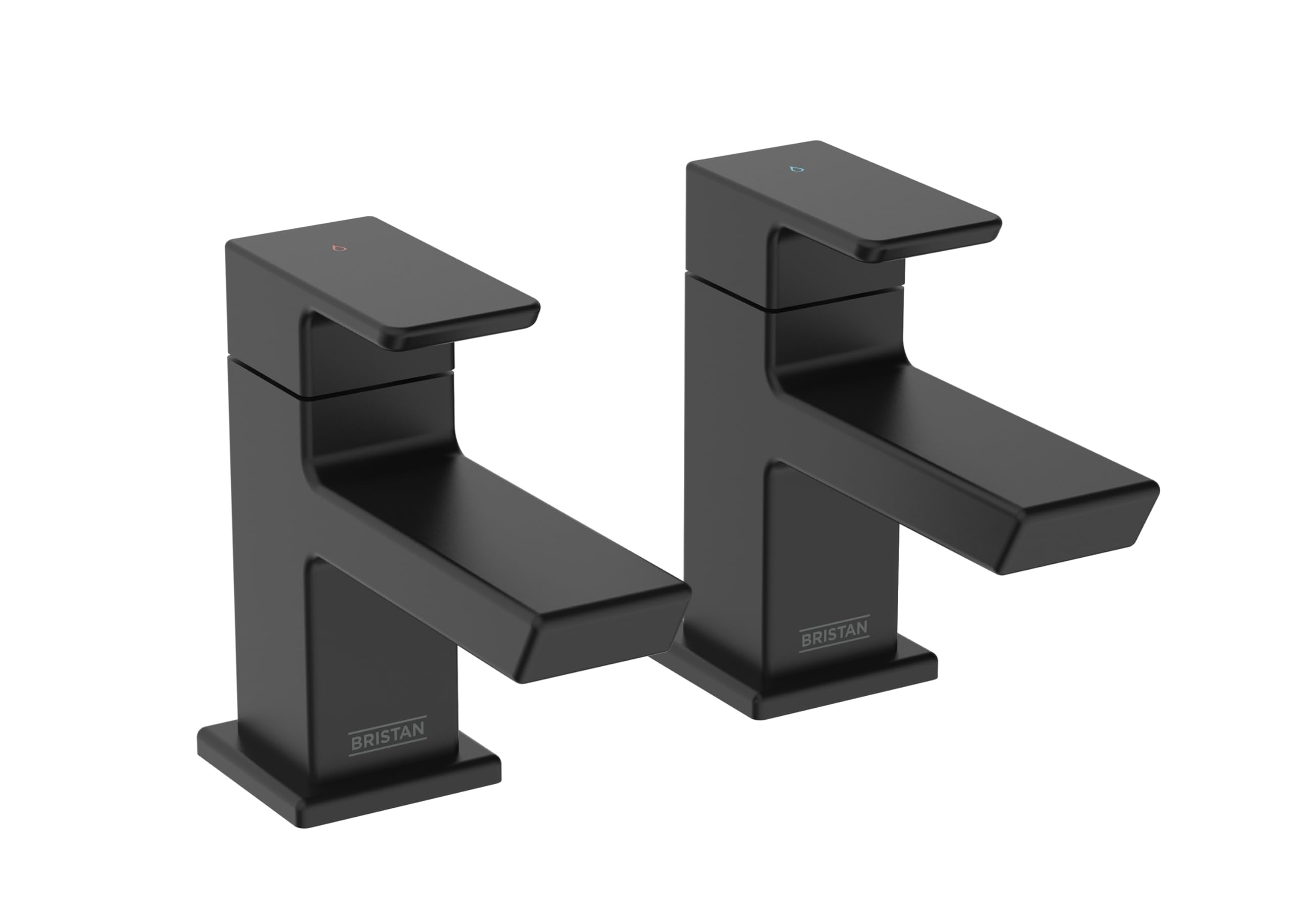 Bristan Cobalt Bath Pillar Taps Black (Cob 3/4 Blk)