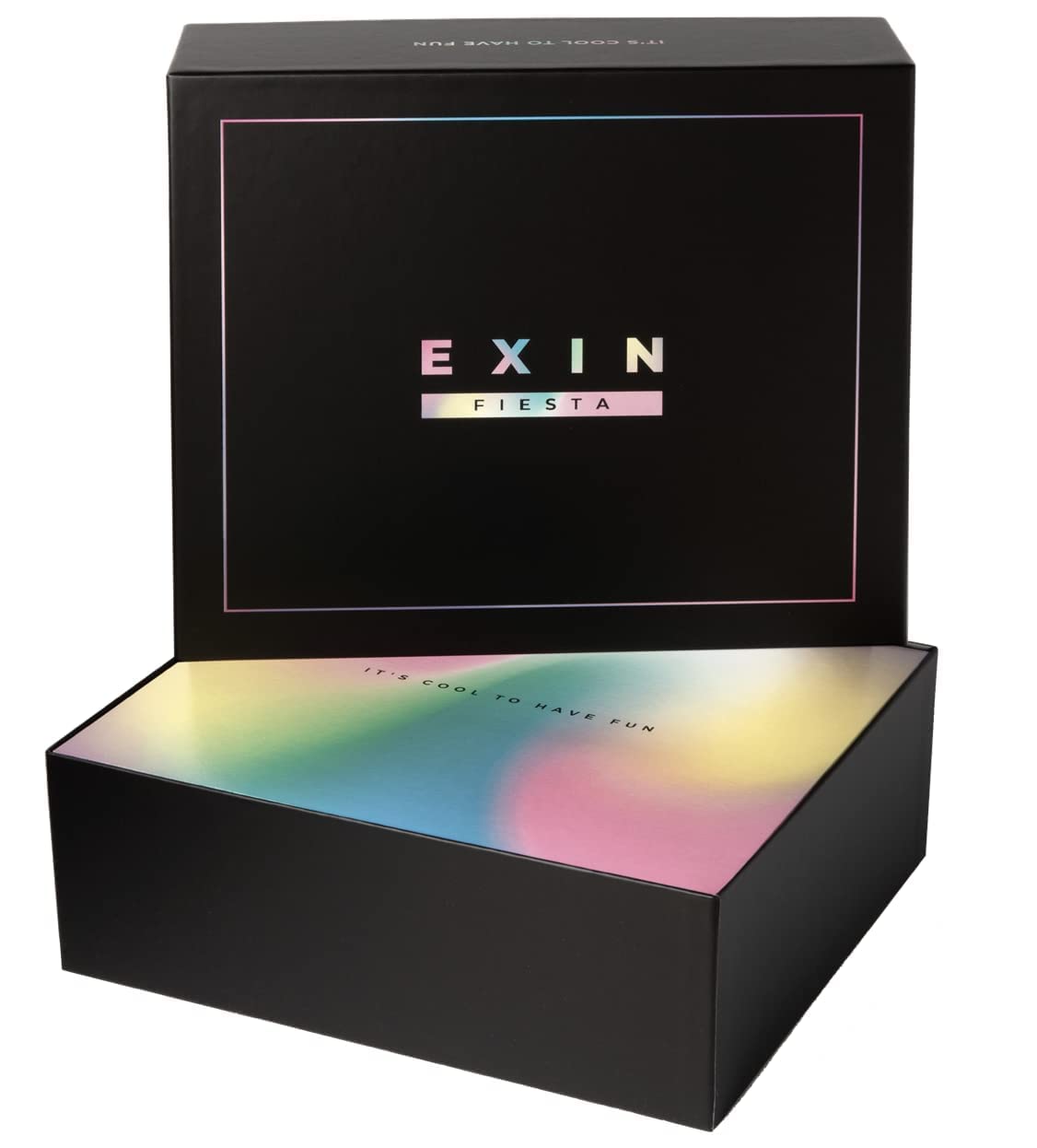 E X I N Fiesta – Set da tavolo – 3 giochi diversi in 1 Box – Molte carte e risate – Il nuovo modo di divertirsi con amici