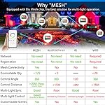 LED Flood Light Outdoor 30W, 300W Equivalent 3000LM Smart RGB Landscape Lighting with APP Control, DIY Scenes -Timing - Warm White 2700K -Color Changing Uplight, IP66, US Plug, No Remote MELPO(4 Pack) - Image 3