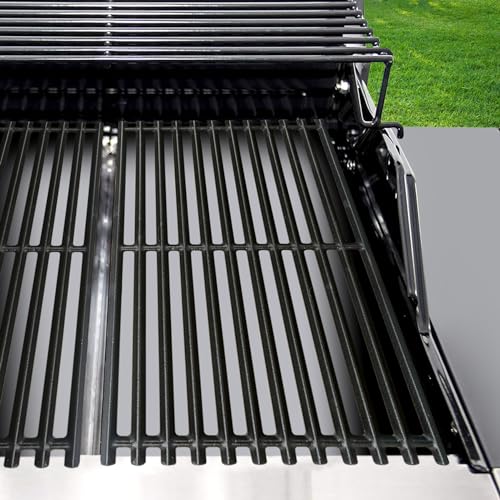 Image of CANDANA Grill Grates 17 inch x 8 3 /4 inch for Charbroil Commerical TRU Infrared 2 Burner 463675016 463642316 463644220 463632320 G369-0030-W2, 17 inch Cast Iron Cooking Grate for Nexgrill 720-0864M