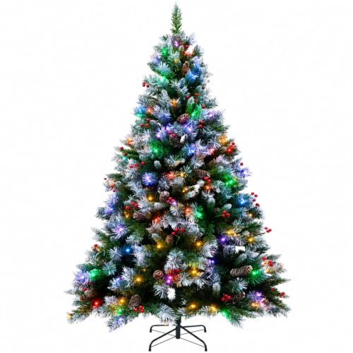 SENNOUL 6ft Prelit Christmas Tree with Lights，Premium Artificial Xmas Tree