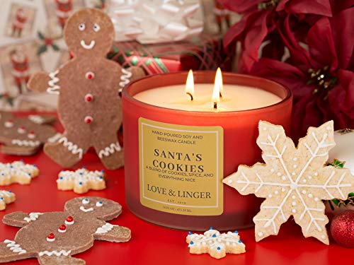 Holiday Candles | Christmas Scented Candles | Luxury Soy & Beeswax Candles For Home | 16 Oz. Large Jar Candle | Gingerbread Christmas Cookie Candle | Christmas Candles #TOP1