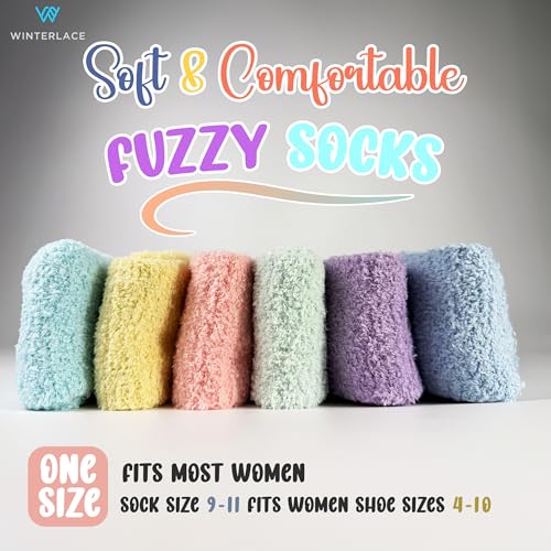 Fuzzy Socks 12 Pairs Fluffy Cozy Soft Womens Girls Plush Warm Sleep House Sock Winter Holiday Bulk Pack3