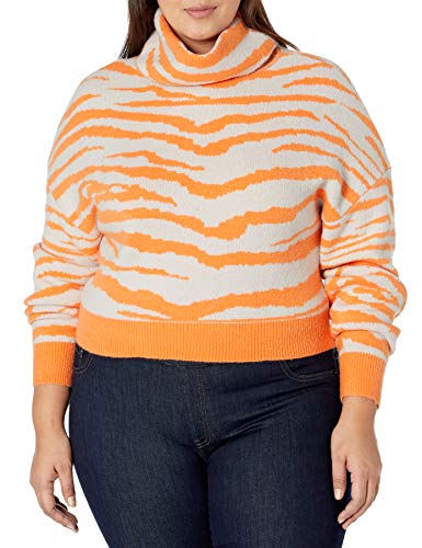 Image of KENDALL + KYLIE Women's Plus Size Turtle Neck Sweater with Slit