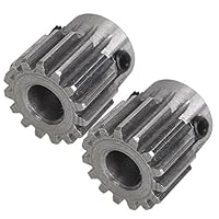 BQLZR Modul 1 Metall Stahl Zahnrad Top Schrauben 6mm Lochdurchmesser 15 Z?hne Packung von 2