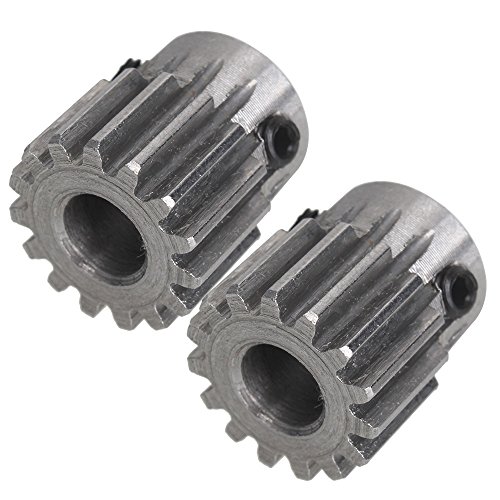 BQLZR Modul 1 Metall Stahl Zahnrad Top Schrauben 6mm Lochdurchmesser 15 Z?hne Packung von 2