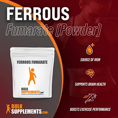 Bulksupplements.com Ferrous Fumarate Powder - Iron Supplement - Iron Supplements For Men - Iron Supplement For Women - Ferrous Fumarate Supplement (250 Grams - 8.8 Oz) #TOP2