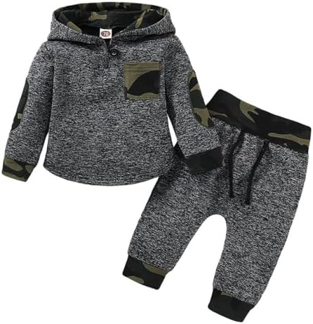 AmzBarley Baby Boy Clothes Plaid Long Sleeve Hoodie Tops Sweatsui...