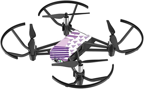 MightySkins - Funda de vinilo para DJI Ryze Tello Drone, protectora, duradera y única, fácil de aplicar, quitar y cambiar estilos), DGTEL-Purple