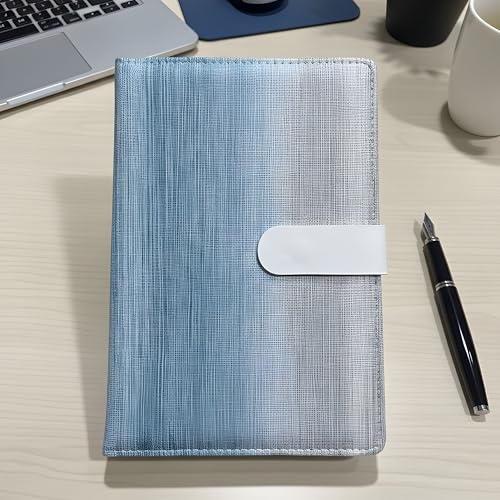 Image of A5 Journal Notebook Diary for Men Women | Office Journal Diary Notebook with Magnetic Flip Lock (200 Ruled Pages, 6 x 8.5 Inches, 80 GSM) (Gradient Blue)