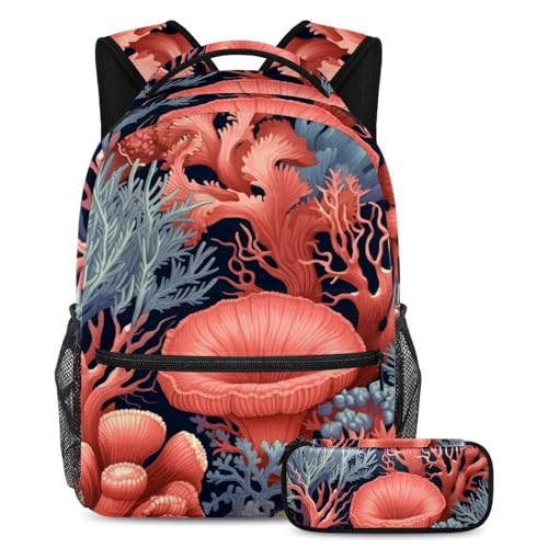 Sac à dos polyvalent résistant et esthétique coraux profonds pour transporter vos cours