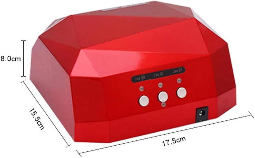 Red Phototherapy Machine，36W LED Nail Dryer Fast Curing Lamp for and Toe Nail Curing Nail Polish