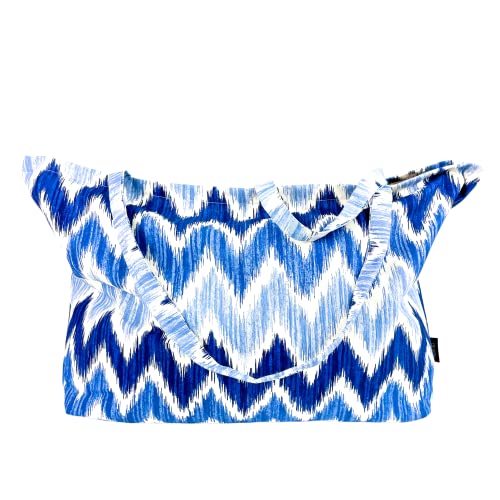 Bolsa Playa Grande XXL Familiar 40L, Diseño Mediterráneo 65x40 cm