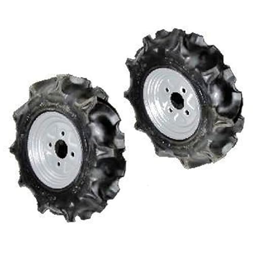 MAMIGA - Juego Ruedas NEUMATICAS MOTOAZADA MOTOCULTOR 400X8 STD con MANGONES INCLUIDOS (Medida Interior 24mm, Medida Exterior 31mm) 976.566