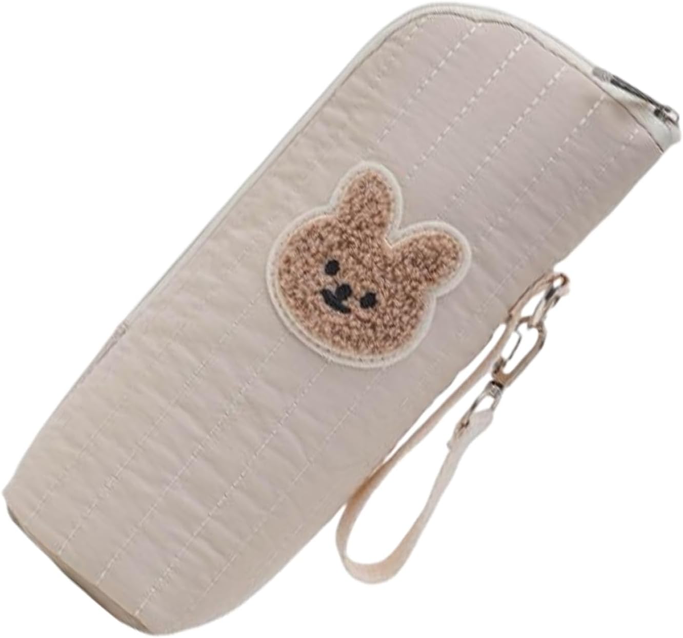 Thermal Bottle Bag, Portable Cooler Warmer Pouch, Insulated Nursing Storage Bag, Lightweight Travel Accessory with Leak-Proof Design, Feeding Gadget, Home Vacation Walking Camping, Cream Colored