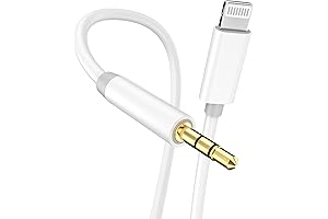 iPhone 7 Audio Adapter: [Apple MFi Certified] Lightning to 3.5mm Headphone Jack Adapter