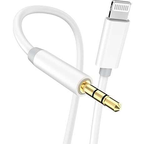 iPhone 7 Audio Adapter: [Apple MFi Certified] Lightning to 3.5mm Headphone Jack Adapter