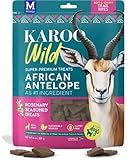Karoo Wild Trail Bites Rosemary Seasoned Treats for Dogs – 8 oz – Soft & Chewy Protein Bites Made with African Antelope – Great for On-The-Go Rewards & Training