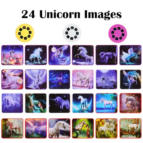 Georgie Porgy Children Projector Toys Educational Science Set Wall Ceiling Tent Torch Flashlight for Kids Gifts for Boys Girls (Unicorn)