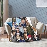 LOUJIN Benedict Cumberbatch miękki i wygodny ciepły polar na sofę, łóżko biurowe samochód kemping kanapę przytulna pluszowa narzuta s plaża s 150 cm x 125 cm