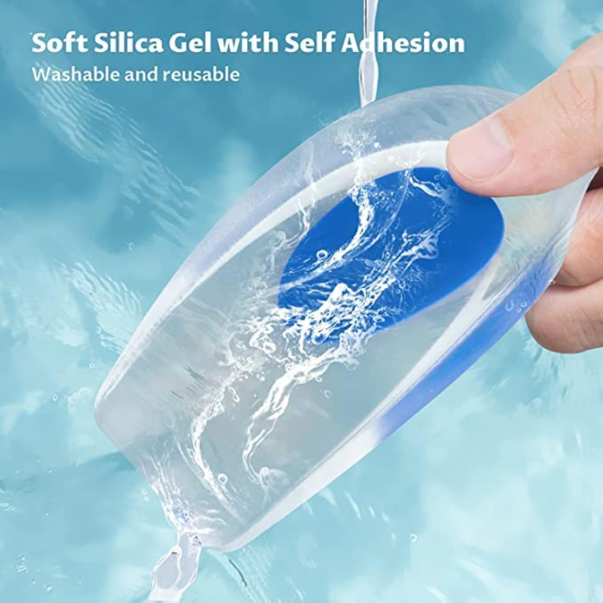 Gel Heel Cups, Silicone Heel Pad for Pain Relief