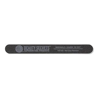 Beauty Secrets Drip & Clog Proof Nail Glue (1 Pack) Bundled with Nail File Black Coarse 100 Grit by Beauty Secrets