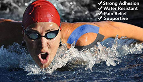 Kinesiology Tape Precut (3 Rolls), Pain Relief Adhesive for Muscles Shin Splints Ankle Neck Knee & Shoulder, Promotes Recovery & Providing Support, 2" x 19.7 Feet per Roll, Total 72 Precut Strips by ohyeahus - Image 5