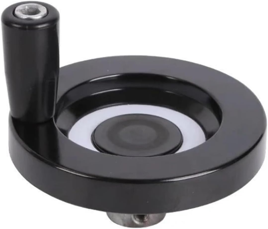 Round Hand Wheel Operate Bakelite Adjustment Handwheels Solid Handwheel with Revolving Handle for Cnc Machine Accessories(19x26-5x6.35,80mm)