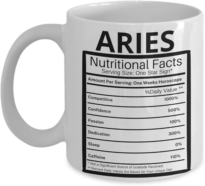 Aries Coffee Mug Gift, Aries Sign Mug, Aries Zodiac Sign Gifts, Zodiac Signs Cup, Zodiac Mug, Gifts for Her, Girlfriend Birthday Mug