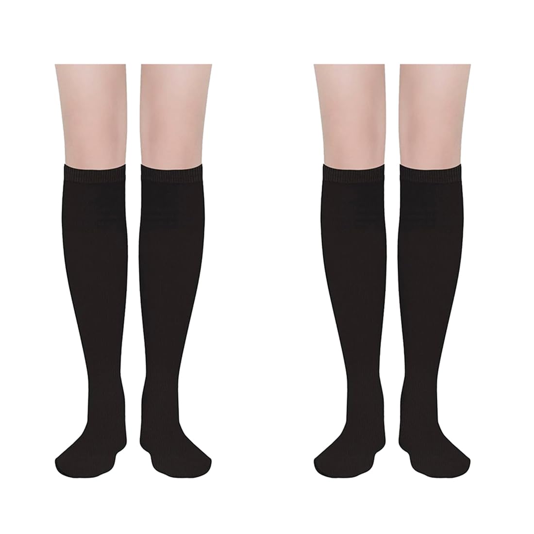 mukhaksh (Pack of 2 Pairs = 4 Socks Women Cotton Knee Length Knee High Socks-picture-25