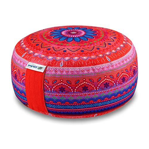 Cuscino Meditazione Rotondo Ø 45 Cm - Imbottito In Pula Di Farro Bio, Cotone - Foto 11