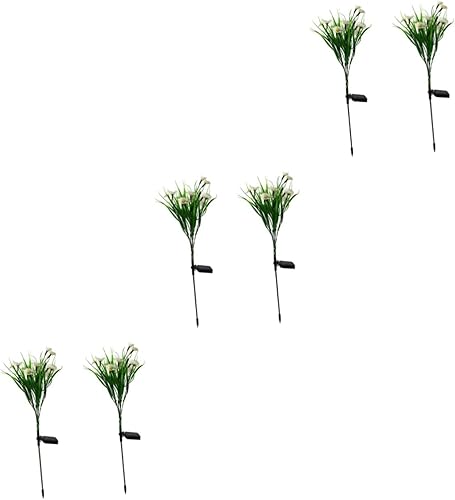 UKCOCO 6 unids energía solar energía solar lámpara de césped al aire libre LED luces de flores lampara solar para exterior luces de jardín luces