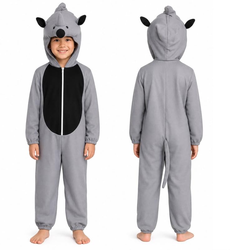 Image of Animal Costume for Kids | Plush Fancy Dress Costume for Boys & Girls |School Fancy Dress, Annual Day, Jungle Theme, Role Play, Halloween & Birthday Party