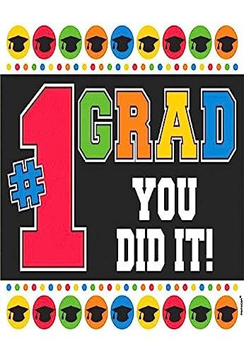 Décoration murale Congrats Graduation Amscan multicolore 28 cm pour fête de diplôme