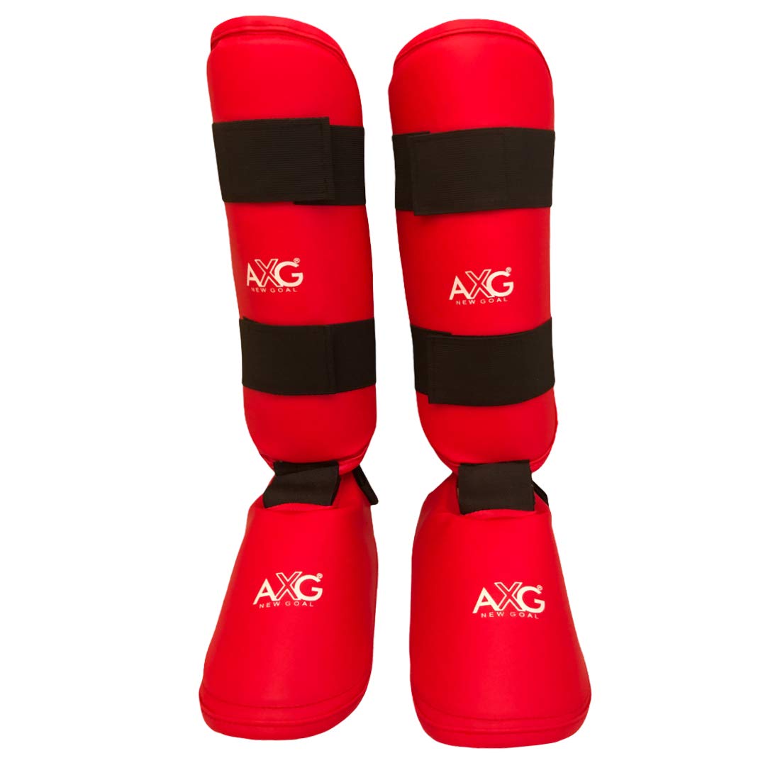 AXG Step in Karate Taekwondo Shin Pad Muay Thai Kick Kickboxing MMA Shin Guard (Small)