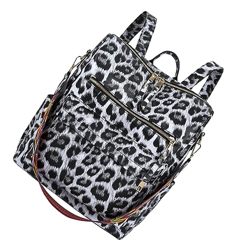 Sac pour fille en PU marron Healvian anti-mal de dos avec imprimé école