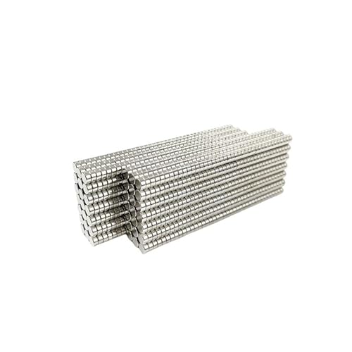 FsjDuwj ネオジム磁石 強力マグネット 8×2mm (直径8mm×厚さ2mm) 100個セット - 小型薄い丸型冷蔵庫マグネット オフィス学校キッチン用品から分子模型・ガンダムプラモ向上クラフトモデルに最適 (ぎんいろ100個,6mm*5mm)