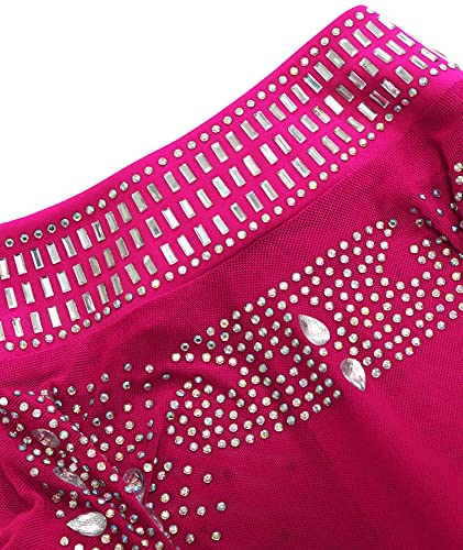 Mono de una pieza con diamantes de imitación acabados de alta costura 3