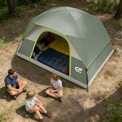 Image of CAMPROS CP Tents for Camping 2 /4 /6 Person, Waterproof Windproof Dome Tent