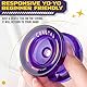 Kinder JoJo K2 Reaktionsfähige JoJo für Anfänger, Profi unempfindliche Jo-Jo für Erwachsene, Trick JoJo K2 mit Dual Purpose Mode + Unresponsive Yoyo Bearing Kit + 12 Yoyo Strings - Lila