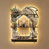 Dragon Shelf, Trinket Shelf, Dragon Night Light, Dragon Decor, Dragon Gift