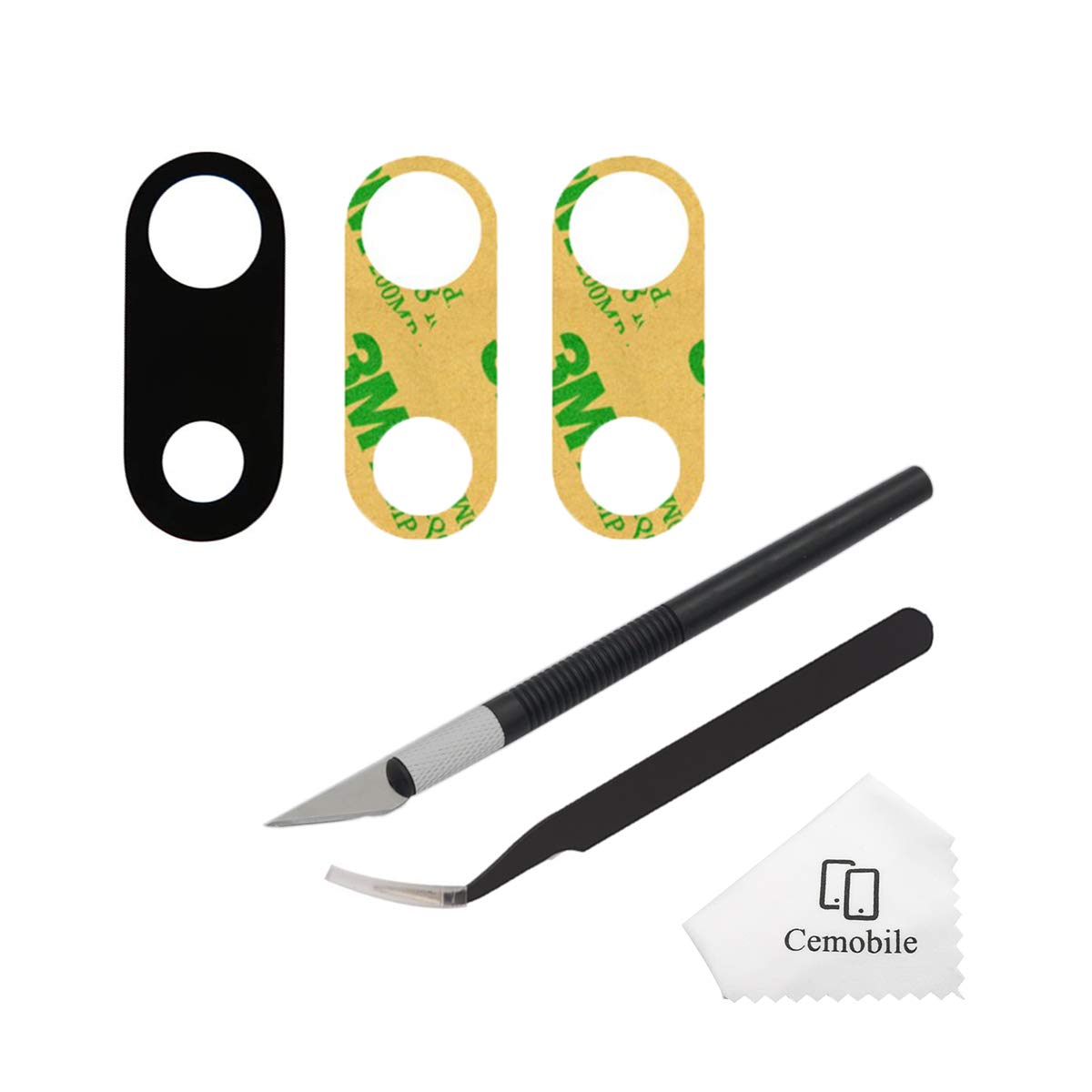 Cemobile Rear Back Camera Lens Glass Replacement Compatible with iPhone  Plus iPhone Plus inches with Adhesive, Anti-Static Tweezers
