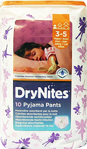 3 X Huggies Pannolini Bimbi Drynites Girl 3-5 Anni 10 Pezzi