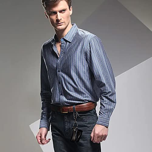 Pickbeau Car Keychain Universal Key Chain, Male And Female Carbon Fiber Key Chain With Anti Loss D-Ring, 3 Key Rings Black. (Black) #TOP5