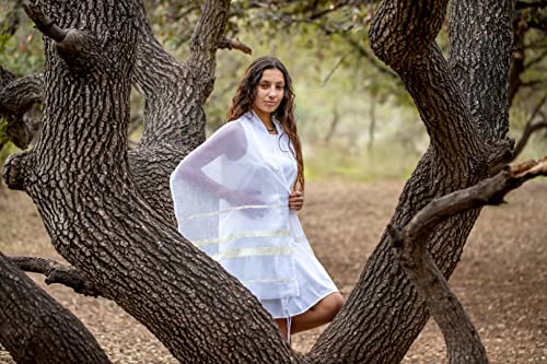 Personalized XS Cream Paisley Bat Mitzvah Tallit, Women's Tallit Prayer Shawl, Girls Tallis Tzitzit from Israel 18 inches by 64 inches4