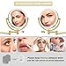 LEDOOLE Gold Wall Mounted Makeup Mirror with Light and Magnification 10X, 2 Sided with 3 Color Led Dimmable, 360 Swivel Extension Shaving for Bathroom Hard Wired